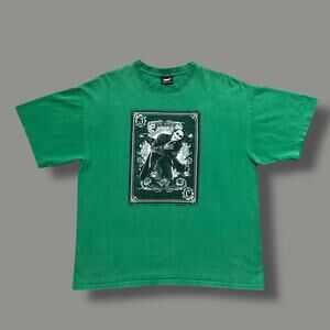 Vintage The Dark Knight Shirt Why So Serious Joker Graphic Tee y2k Green XL